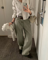 [ORIGINAL] Cran Straight Cotton Washed Pants