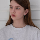 Silver 925 Minimal Ribbon Earring