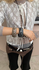 Flower pop color bangle(5c)