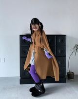 ケープウールコート