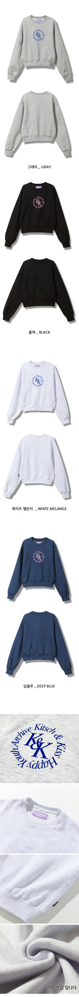 KnK CIRCLE crop sweatshirt(SKMKNK-037)