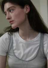 [925 silver] Deux.silver.90 / bambou earcuff (silver)