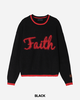 フェイスレタリングニット