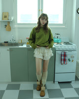 Box pleats logo mtm / green