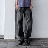 Linear Brushed Wide Denim