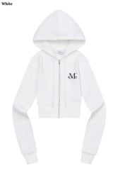 ZINEW SET UP SLIM FIT CROP HOOD ZIP-UP (3Color) 