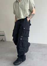 nylon suit pocket pants(2colors)