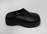 [POINT ITEM] 6CM PLATFORM Y2K SUEDE LEATHER FAUX-LEATHER BLOAFER ミュール ラウンドトゥ スリッパ - 2 COLOR