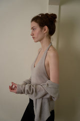 Spring soft cardigan set_mute gray