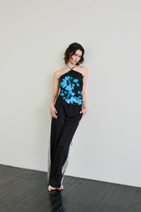 FLUTTER HALTERNECK / BLUE