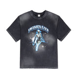 スペースムードウォッシングTシャツ　ブラック