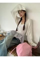 Air conditioner loose fit bolero cardigan