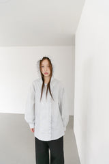 frill stripe double hood shirts(2colors)