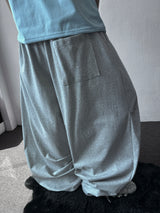 Relax Parachute Balloon Wide Pants with Keyring Detail 2color
