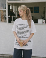 (UNISEX) Ss スローガン オーバーTシャツ