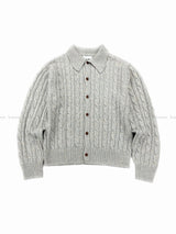 LMN Lunel Spring Cable Collar Knit Cardigan (4 colors)