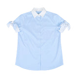 ノットストライプハーフスリーブシャツ (BLUE STRIPE)