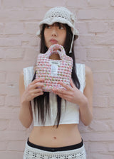 Flower Mini Hand Bag - Pink
