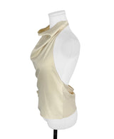 forming pearl satin halter bl
