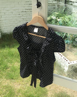 Koe Dot Short-Sleeve Blouse