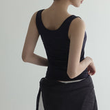 [Anate] V-Neck Seam Tank Top - 4 Colors