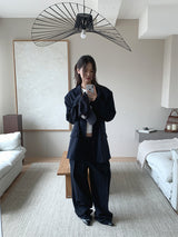 PAPERMOON PIN STRIPE PLEATE TROUSER