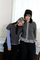 Demme Mohair Frill Cardigan (2color)