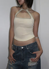 SQUARE HALTER SLEEVELESS (4color)