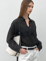 (BL-4313)ESSENTIAL MONA PLEATS SHIRT