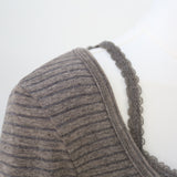 Mocha Stripe Layered Tee 233237262