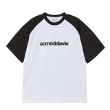 25SS コネクトロゴラグランショートスリーブTシャツ ブラック
