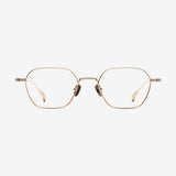 Knouun Square titanium glasses CODE. 102. A Yellow Glod