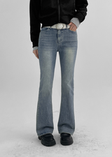 [B-DENIM] LOW SLIM BOOTS-CUT 037