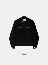 [F/W] Wolf fur biker jacket(3color)