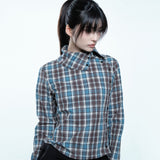 Asym check shirt 005