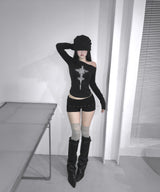 della cross off tee (2colors)