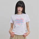 MELLOW DREAM スケッチハート半袖Tシャツ
