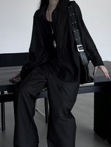veil tencel シースルーシャツ (2color)