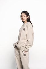 25SS ボックスベーシックロゴスウェットシャツ エッセンシャルベージュ
