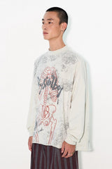  Roman Rib Heavy Industry Distressed Washed Long Sleeve T-shirt