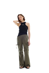 アンバランス ノースリーブトップ / ブラック
