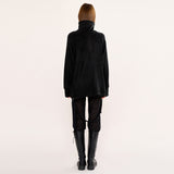 Hairy Zipslit Pullover - Black