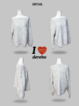 Angora wide shoulder loose fit knitwear