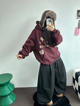 ツーピンタックリベットベルトバルーンロングパンツ🤎🖤💙3カラー