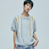 navajo ブークレニットカーディガン canal blue