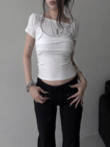 top layered short sleeves