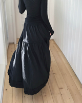 pua three-ribbon cancan frill sk