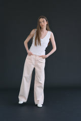 T/T Corsage sleeveless top (white)