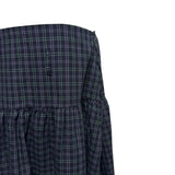Cotton Vintage Check Flare Long Skirt