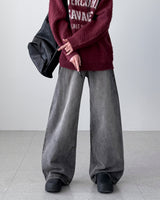 Beryl Gray Wide Denim